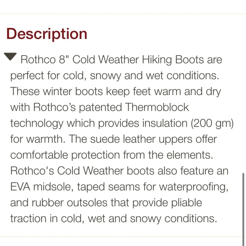 Rothco Venturer Black Cold Weather Hiking Boots